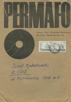 Galeria Permafo - envelope with flyers, 1975 - 1976 