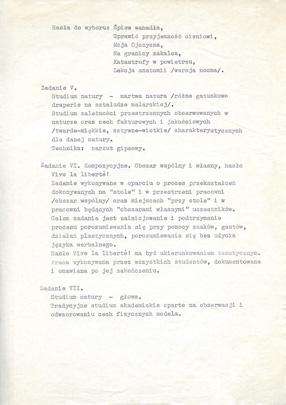 Program for the academic year 1989/90 