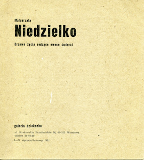 A folder accompanying Małgorzata Niedzielko\\\'s exhibition \\\