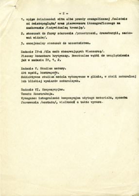 Program for the academic year 1991/92 