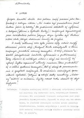 Fragment tekstu na temat akcji „Kardynał” i „Wieczerza” 