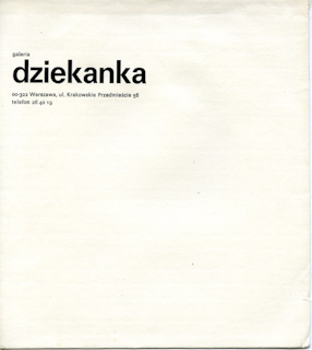 Folder towarzyszący wystawie Jacka Adamasa w galerii Dziekanka 