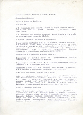 Grzegorz Kowalski, opis Obszaru Wspólnego i Własnego w roku akademickim 1992/93 