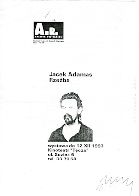 A brochure about Jacek Adamas\\\'s exhibition entitled \\\
