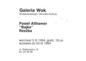A leaflet concerning Paweł Althamer\\\'s exhibition entitled \\\