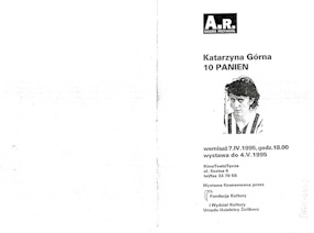A leaflet accompanying Katarzyna Górna\\\'s exhibition \\\