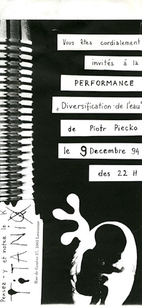 An invitation to Piotr Piecko\\\'s performance entitled \\\
