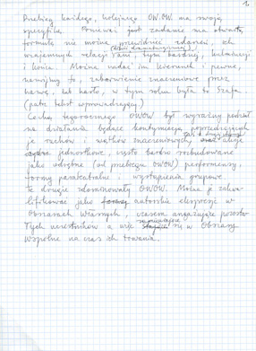 Grzegorz Kowalski’s notes about the assignment Common Space Individual Space 