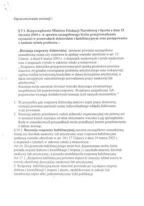 Dokument w sprawie powołania prof. Grzegorza Kowalskiego na promotora w przewodzie doktorskim Łukasza Koseli 