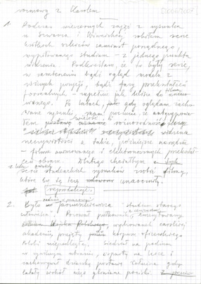 Notatki Grzegorza Kowalskiego – wspomnienia spisane na potrzeby pracy nad katalogiem wystawy „Warianty” 