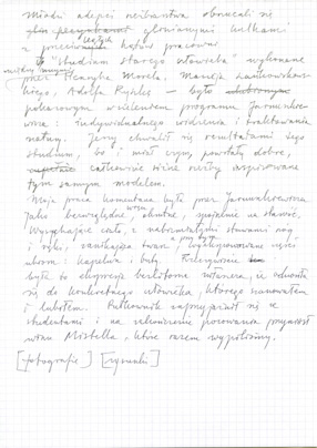 Notatki Grzegorza Kowalskiego – wspomnienia spisane na potrzeby pracy nad katalogiem wystawy „Warianty” 