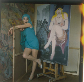 Kora Jackowska, Edward Dwurnik\'s studio, 1983 