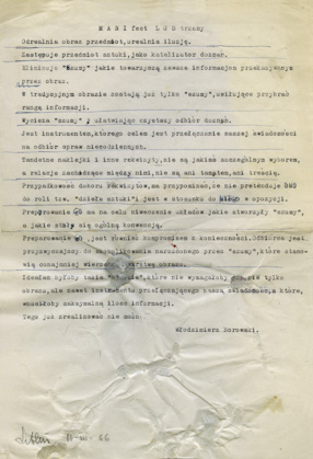 Manifest Lustrzany, 1966 