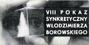Zaproszenie na VIII Pokaz Synkretyczny, Galeria odNOWA, Poznań 1968 