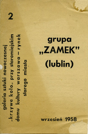 Zamek Group\\\'s exhibition catalogue, Krzywe Koło Gallery, Warsaw 1958 