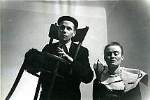 Miron Białoszewski and Ludmiła Murawska in Songs for Chair and Voice, Osobny Theatre, 1958