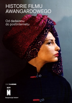 (okładka książki, kadr z filmu Mai Deren, przedstawiający reżyserkę z profilu w purpurowej chuście na głowie)